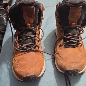 The North Face Brown Leather Trail Boots with Black Accents